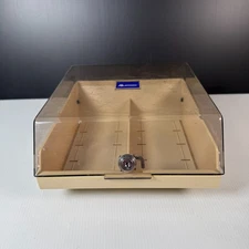 Vintage PC Accessories 2-Row 3.5" Floppy Disc Storage Case with Lock (No Key)