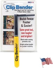 Made in USA T-Post Fence Tool with Yellow Rubber Grip - Lightweight & Innovative