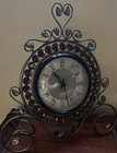 HOME INTERIORS Contessa Clock 10” x 10.25” Black Metal w/Acrylic Beads — photo 4