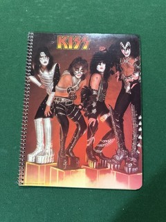 KISS OFFICIAL ON CUBES NOTEBOOK 1977 AUCOIN / Mint unused condition