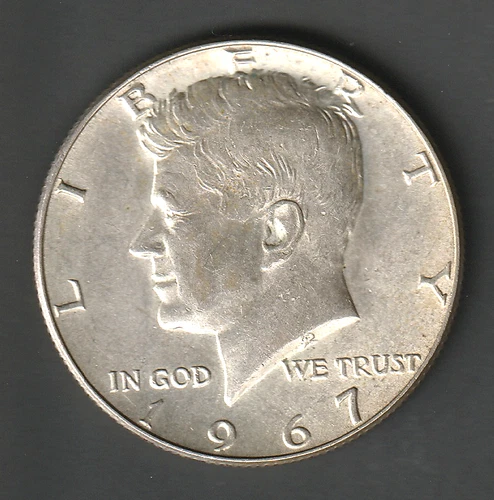 1967-P Kennedy Half Dollar  - 40% Silver F to VF - Scrap Value