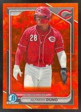 2024 Bowman Sapphire Chrome Orange Sapphire #BCP-51 Alfredo Duno /25