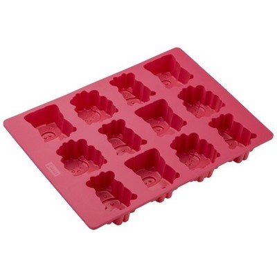 LURCH My Little Farm Silikonbackform für 12 Mini-Kuchen mit Tiermotiv