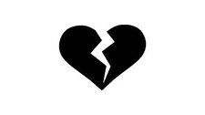 Broken Heart Stencil   4" Reusable Plastic Craft Template for DIY Emotional Art
