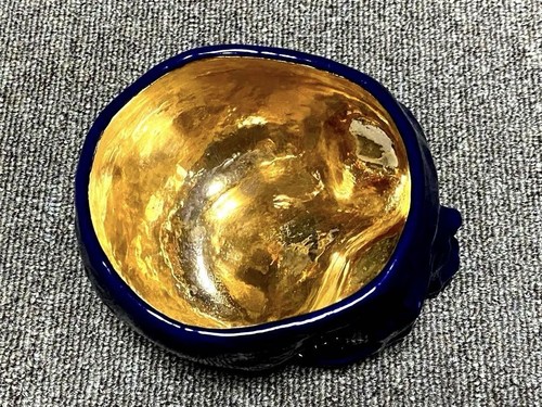 Totenkopf Teeschale von Kazumichi Maruoka, B4,5" x H3,3", japanisch antik - Bild 7 von 9