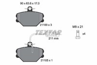 Textar Bremsbelagsatz, Scheibenbremse 2110005 Passend FüR Fiat Lancia Zastava