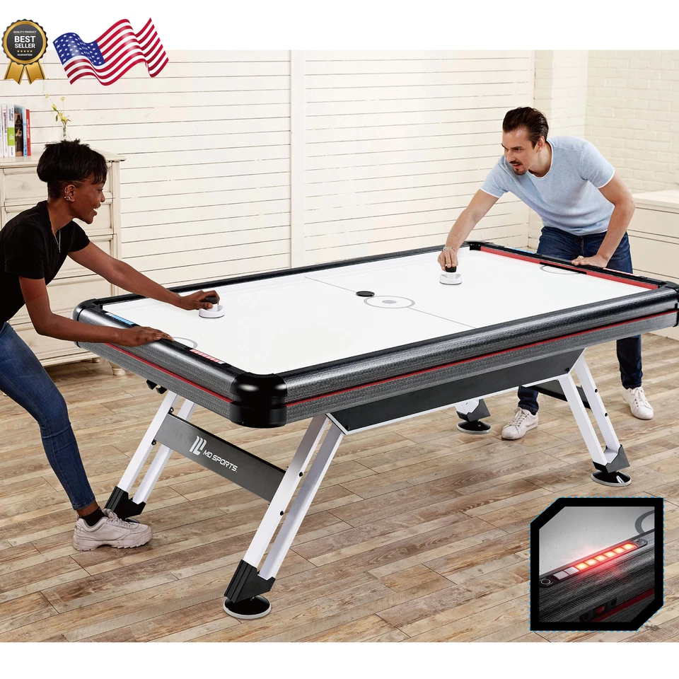 AIR HOCKEY TABLE TOP WITH AIR AIRHOCKET GAME MD SPORTS 7 FT+ PUCKS PUSHERS NEW - Image 3 of 4