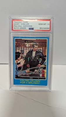 Trading Card Henry Winkler PSA 10 With Signature ''Your Cruisin For A Bruisin!''