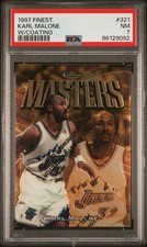 1997 FINEST W/COATING #321 KARL MALONE PSA 7