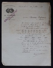 Rechnung 1881 CHARLEVILLE CLOUTERIE FERRONNERIE A CHAPUIS WARNIES THIRRIOT 150