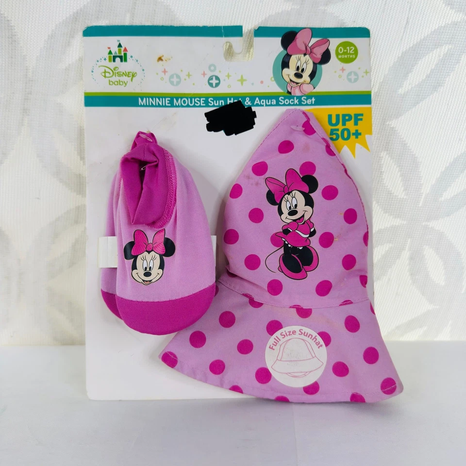 Disney Minnie Sun Hat & Aqua Calcetín Set Playa Piscina 0-12 meses Foto 4 de 4