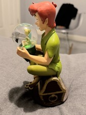 RARE Disneyland Paris ‘Peter Pan & Tinkerbell’ Snow globe Music Box 2010 READ DE