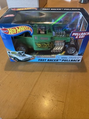 Hot Wheels Pullback Fast Racer - Bone Shaker Green - Pull Back & Go