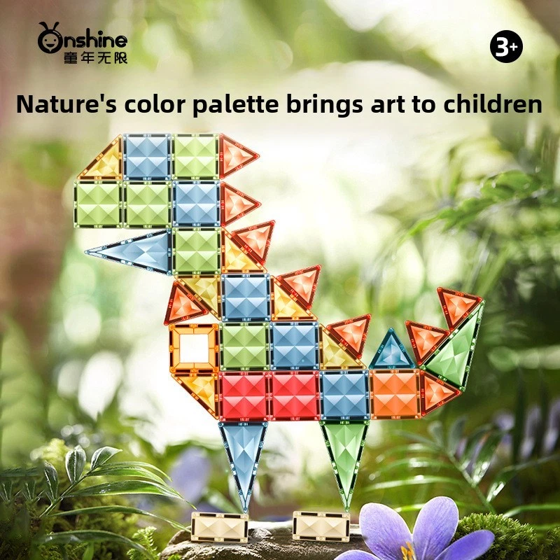 100PC Magnet Tiles Mag-Genius Magnetic Building Blocks SET Toys For Kids GIFT - Image 4 of 4