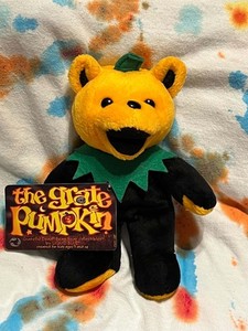 Grateful Dead "The Grate Pumpkin Beanie Bear" by Liquid Blue Collectable 2001 7"