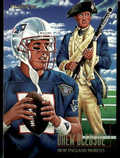 1995 Fleer Football Drew Bledsoe Wayne Anthony Still Art Card #4/6