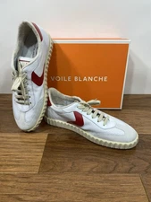 NIB Voile Blanche Ines Mesh Red And White Sneakers Sz 41 Perforated Leather