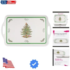 Melamine Serving Tray - 18.9" x 11.6" Rectangular Durable Platter with Exclus...