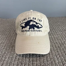 Pikes Peak Hat I Like It On Top Elev. 14,110 ft  Ajustable Strapback Stain