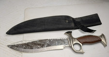 Big Vintage Stainless Steel Dagger  Sheath 14 " Long