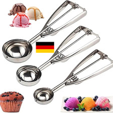 Eisportionierer Edelstahl Eislöffel Eiszange...