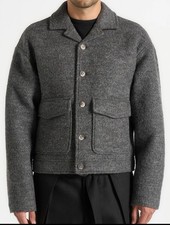MANI�RE DE VOIR Aurelin GreyWool JacketWith Revere Collar