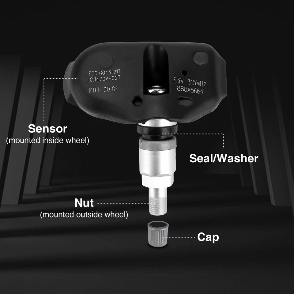 For Acura MDX 2005-2006 / Honda Odyssey 2005-2007 4pcs TIRE PRESSURE SENSOR TPMS — 第 3/4 张图片