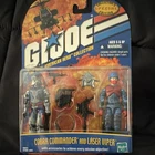 Hasbro G.I. Joe American Hero Cobra Commander & Laser Viper Set 2001 w/ Gear