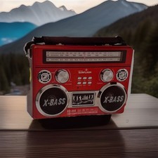 Supersonic SC-1097BT Portable 3 Band Radio with Bluetooth and Flashlight M/FM...