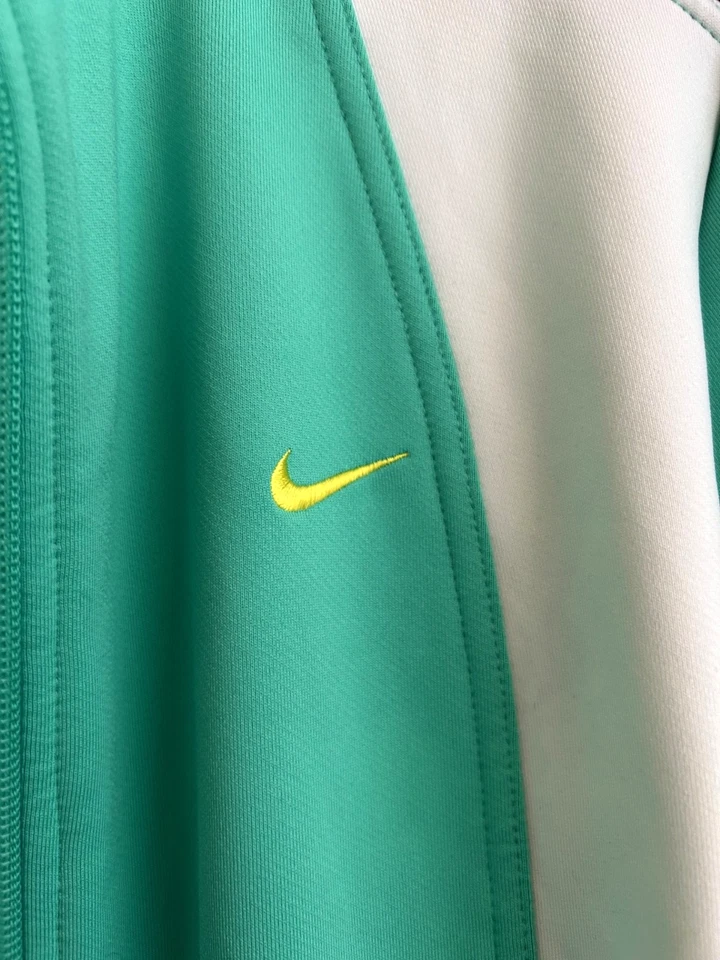 Nike Dri Fit Mujer’s Chaqueta Cremallera Chaqueta Como Nueva Negra Blanca Talla Mediana Entrenamiento Jog Foto 2 de 4