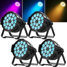 4PCS 18x10W LED PAR Light RGBW 4in1 Strobe Stage Lighting DMX DJ Party Show Club