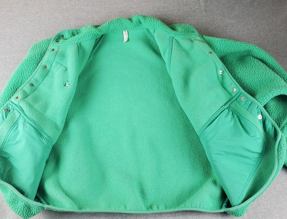 Pullover polar Free People Movement Hit The Slopes PS verde chaqueta de gran tamaño Foto 3 de 4