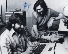 STEVE WOZNIAK SIGNED AUTOGRAPH 11X14 PHOTO - APPLE COMPUTER FOUNDER W STEVE JOBS