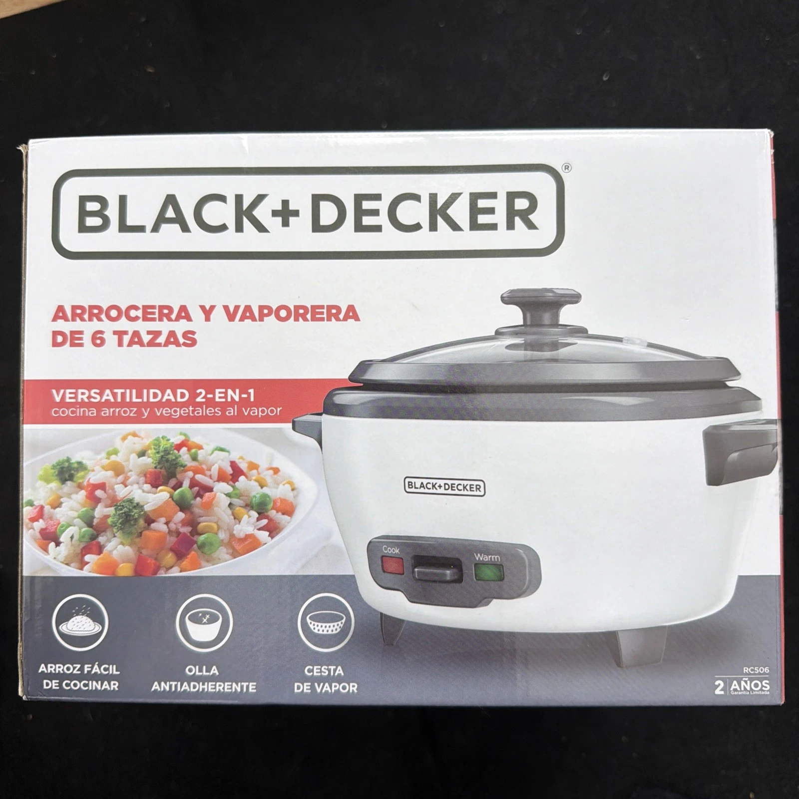 BLACK+DECKER RC506 6-Cup Rice Cooker - White