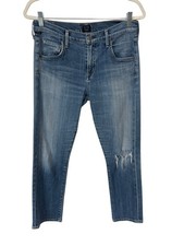 Citizens of Humanity Emerson Slim Boyfriend Jeans Size 27 Distressed Denim Blue