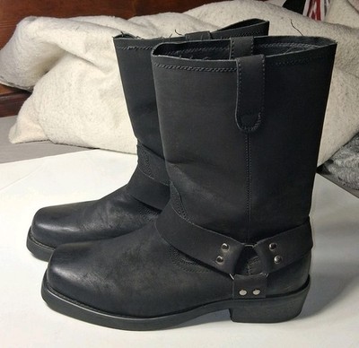 ID Required Boots Dean Harness Square Toe Black Motorcycle Shoe Dept Mens 12M