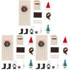 3 Sätze Weihnachten Mini Ornamente DIY Spielzeughaus Dekorationen Micro