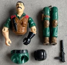 1984 vintage GIJOE Mutt action figure PARTS LOT used RARE Hasbro 3.75" gun