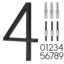 6 Inch Stainless Steel Floating House Number, Metal Modern House Numbers, for...