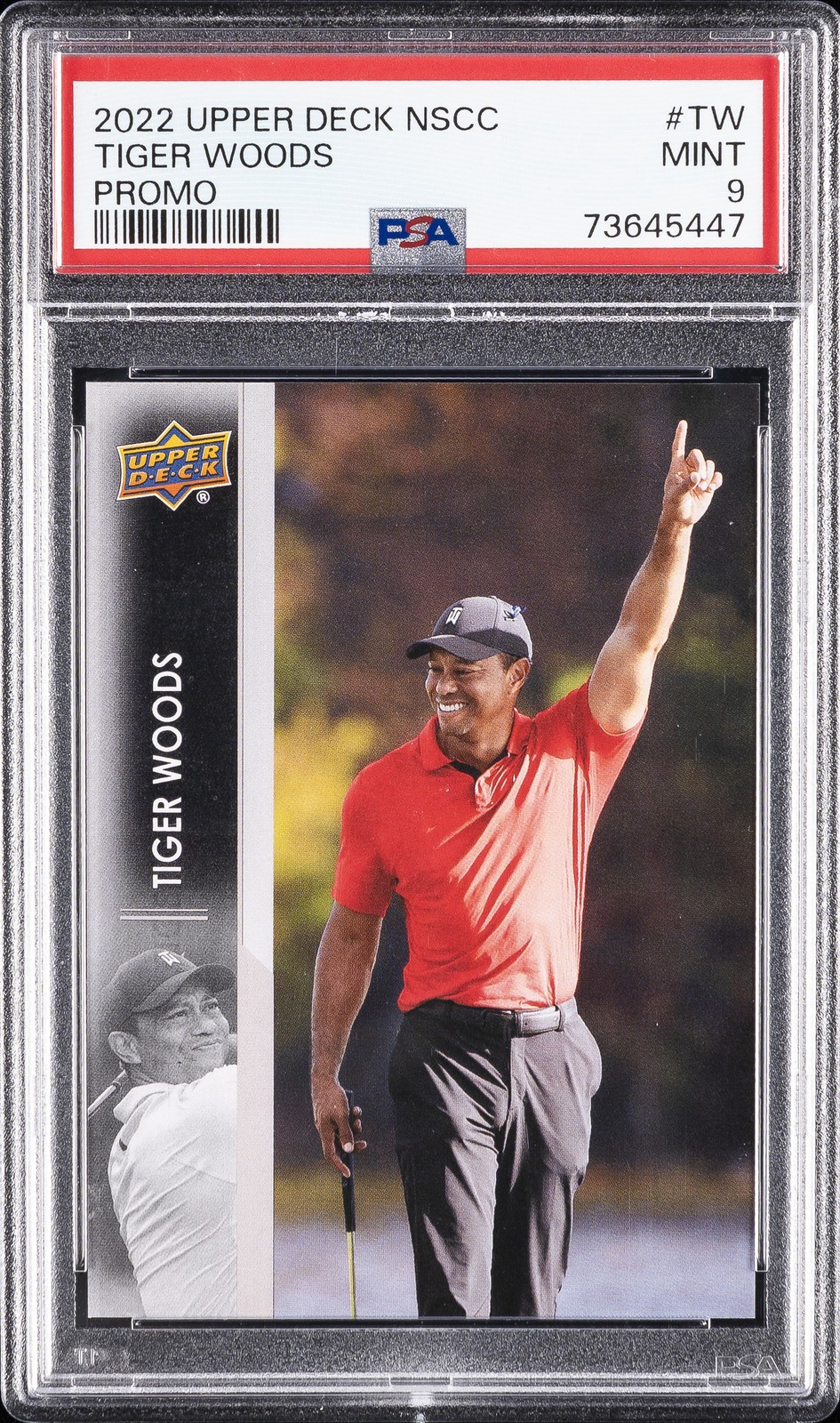 2022 UD NSCC PROMO #TW TIGER WOODS PSA 9