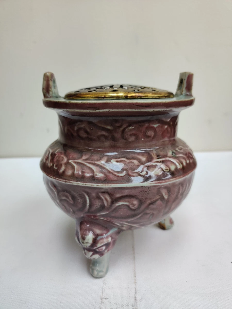 陶瓷中国风红色香炉| eBay