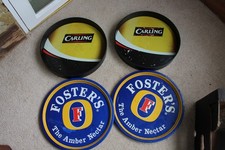 4 x Vintage Beer Trays 2 x Fosters and 2 x Carling