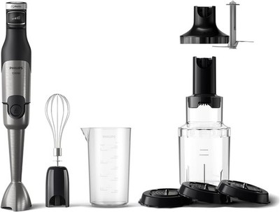 Philips 5000-Serie Stab-Mixer inkl. Schnee-Besen, Spiralizer, XL-Zerkleinerer