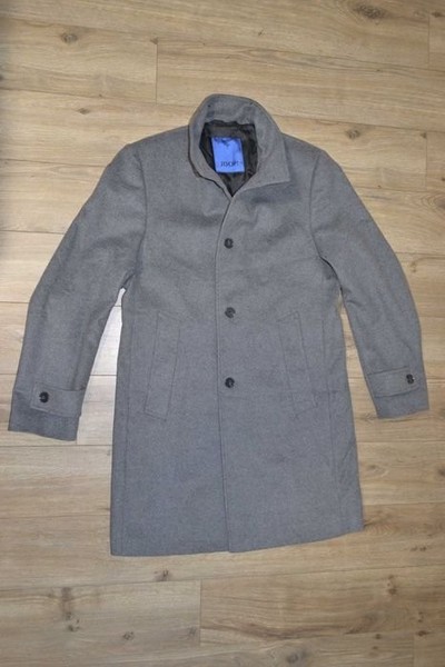 Men JOOP Coat Grey Wool 40