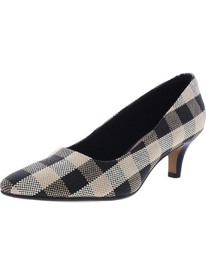 COLLECTION BY CLARKS Womens Black Aubrie Sun Kitten Heel Slip On Pumps Shoes 7 M