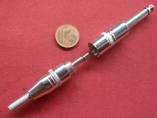 2xORG.CULLMANN METAL ADAPTOR PLUG 0 1/8in on 0 1/4in JACK MONO scrib. 24087