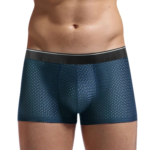 3 Stck. Menge Herren Eis Seide Unterwäsche Netz Sexy Atmungsaktiv Boxershorts Shorts Hose - Bild 5 von 10