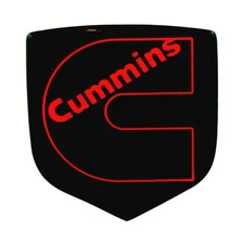 GRILLE EMBLEM fits RAM Diesel 1994-2002 Black/Red Outline