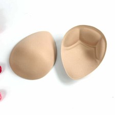1 Pair Foam Breast Form Bra Pad Insert Cleavage Enhancer Push-up Swimsuit