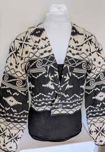 Flashback Damen Langarm 100 % Baumwolle Ethno Print ungefüttert Jacke-Large - Bild 3 von 16